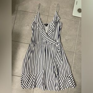 Blue & white stripped Express dress